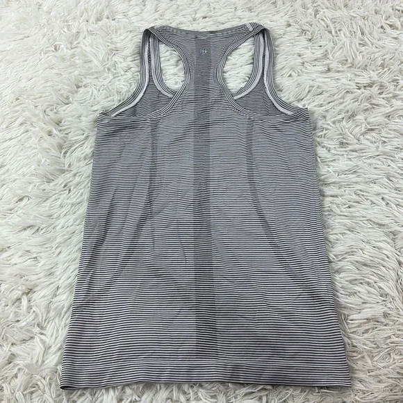 Lululemon Swiftly Tech Tank Hyper Stripe Black White - Picture 3 of 4